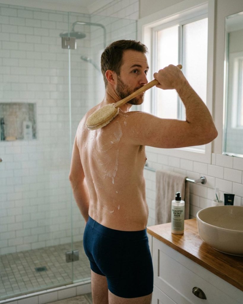 Exfoliar la Espalda en casa