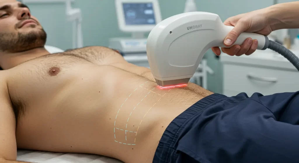 Precio laser espalda hombre